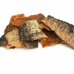 Morceaux de peau de saumon en friandise pour chien Yummy BARF