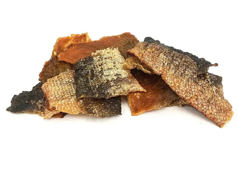 Morceaux de peau de saumon en friandise pour chien Yummy BARF