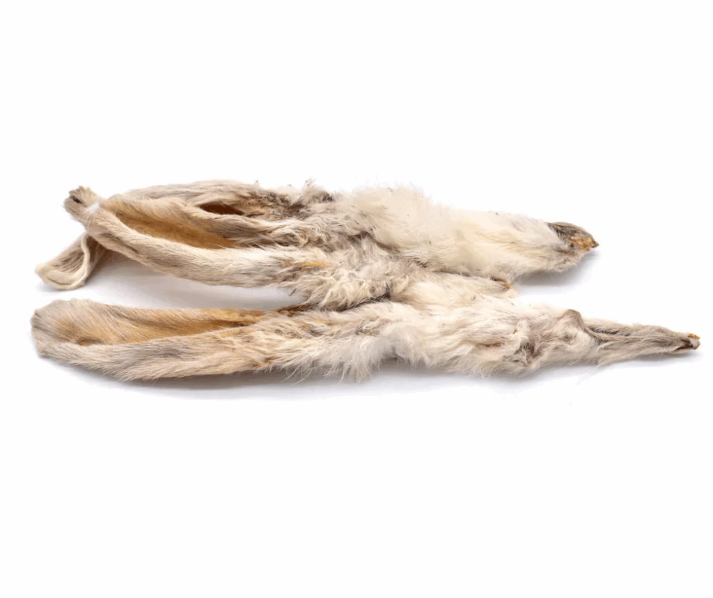 Oreilles de lapin avec poils en friandise pour chien Yummy BARF