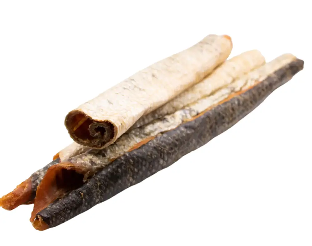 Friandises de peaux de saumon Yummy BARF pour chien