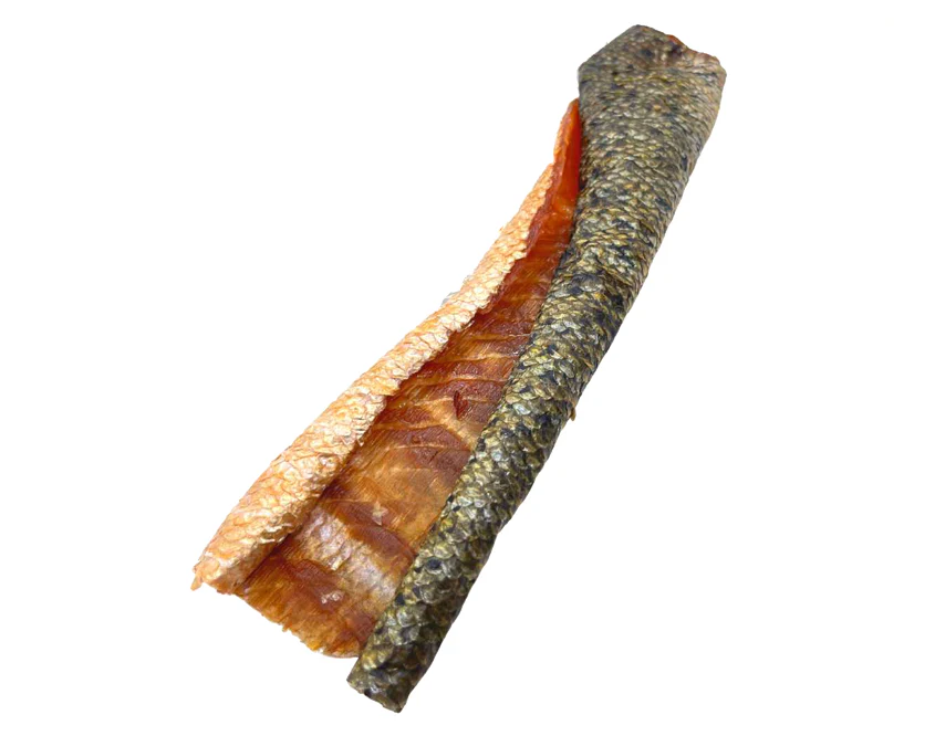 Friandises de peau de saumon Yummy BARF pour chien